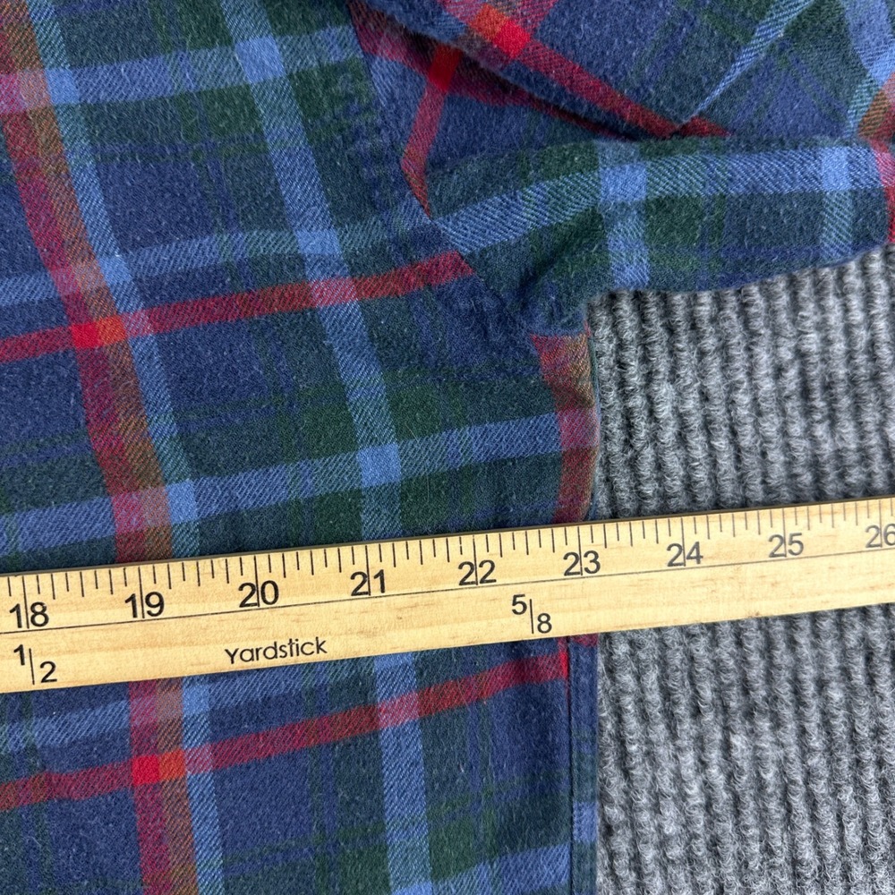 Pendleton Mens Blue Green Red Plaid Cotton Flannel Button Down Shirt Size M - Picture 6 of 9